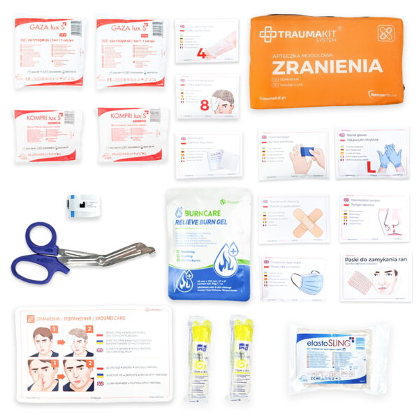 TRAUMA KIT Apteczka Modułowa ROSZAK - Walizka 6 (pomarańczowy) - obrazek 12