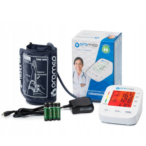 Ciśnieniomierz elektroniczny NARAMIENNY USB OROMED ORO-BP3+ZASILACZ