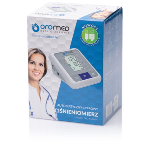 Ciśnieniomierz elektroniczny HI-TECH MEDICAL ORO-MED. N1 BASIC + ZASILACZ - obrazek 3