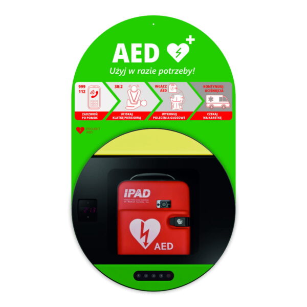 Szafka zewnętrzna na defibrylator  AED DefibSafe 3 - ogrzewana / wentylowana - obrazek 4