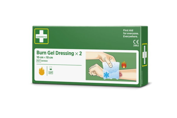 Opatrunek hydrożel na oparzenia Cederroth Burn Gel Dressing 2 szt. 10x10 cm