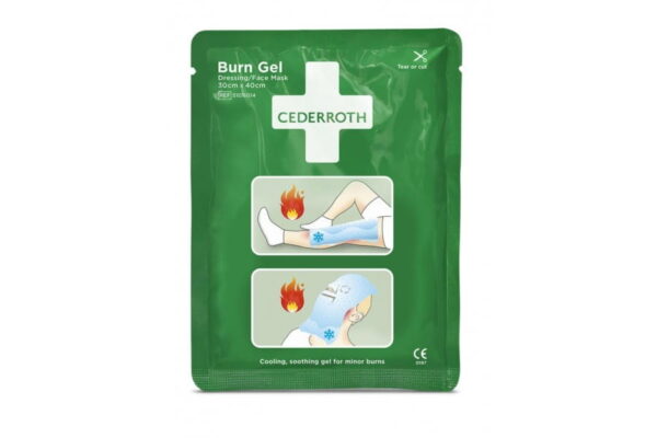 Opatrunek na oparzenia Cederroth Burn Gel Dressing 30x40 cm- duży kompres / opatrunek na twarz