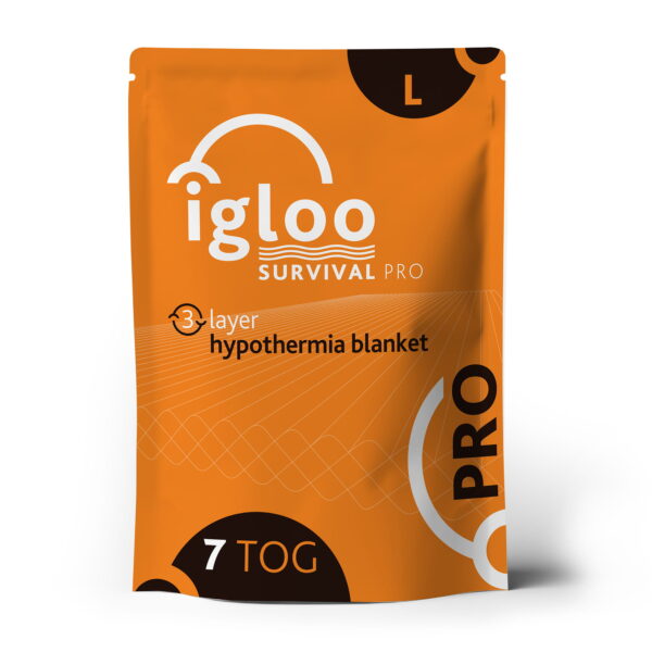IGLOO PRO 3-warstwowy koc termiczny - Pomarańczowy - Rozmiar L
