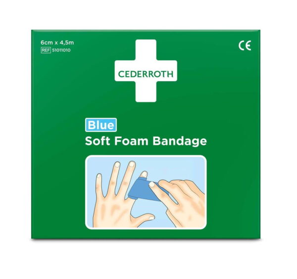 Bandaż z pianki Cederroth Soft Foam Bandage Blue 6 szt x 4,5m