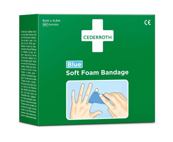 Bandaż z pianki Cederroth Soft Foam Bandage Blue 6 szt x 4,5m - obrazek 2